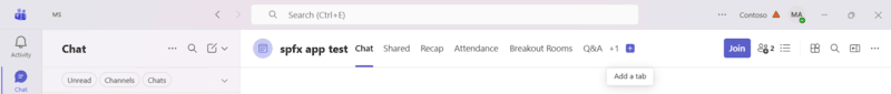 Add meeting tab