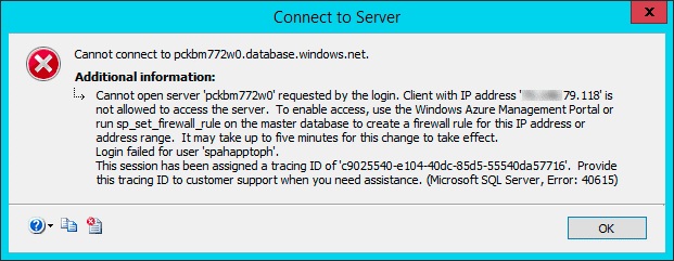 Connect to server error