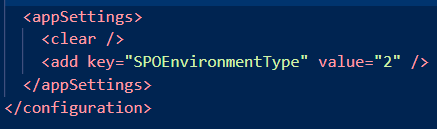顯示 Change SPOEnvironmentType 參數的螢幕快照。