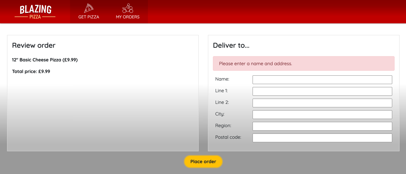 錯誤訊息的螢幕快照。