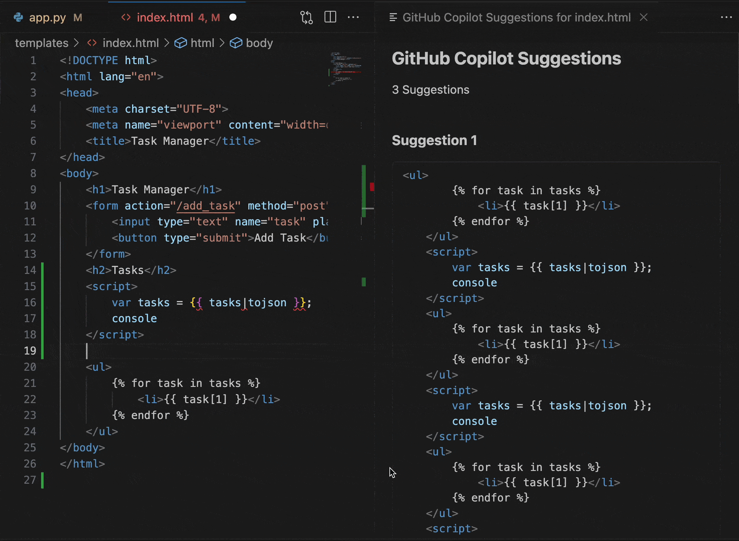 建議窗格的螢幕擷取畫面。