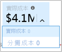 Screenshot showing actual cost and amortized cost selection.