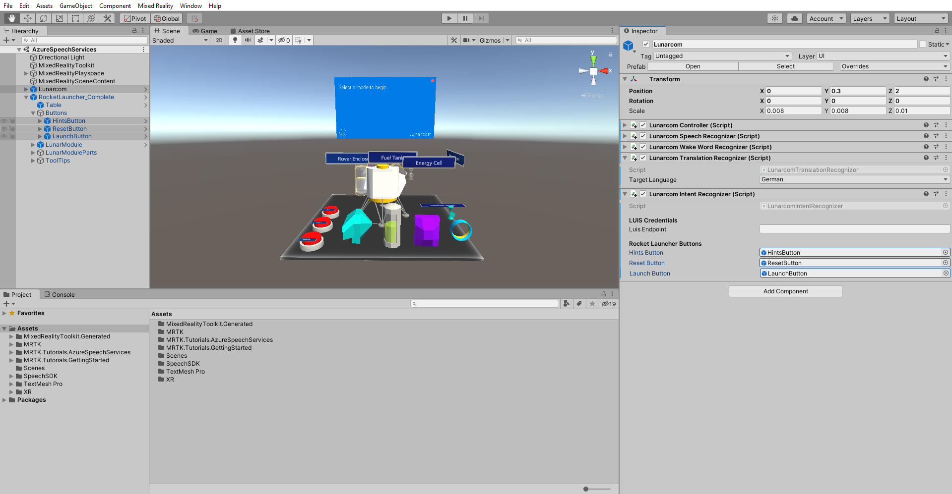 Screenshot of assigning each of the buttons.