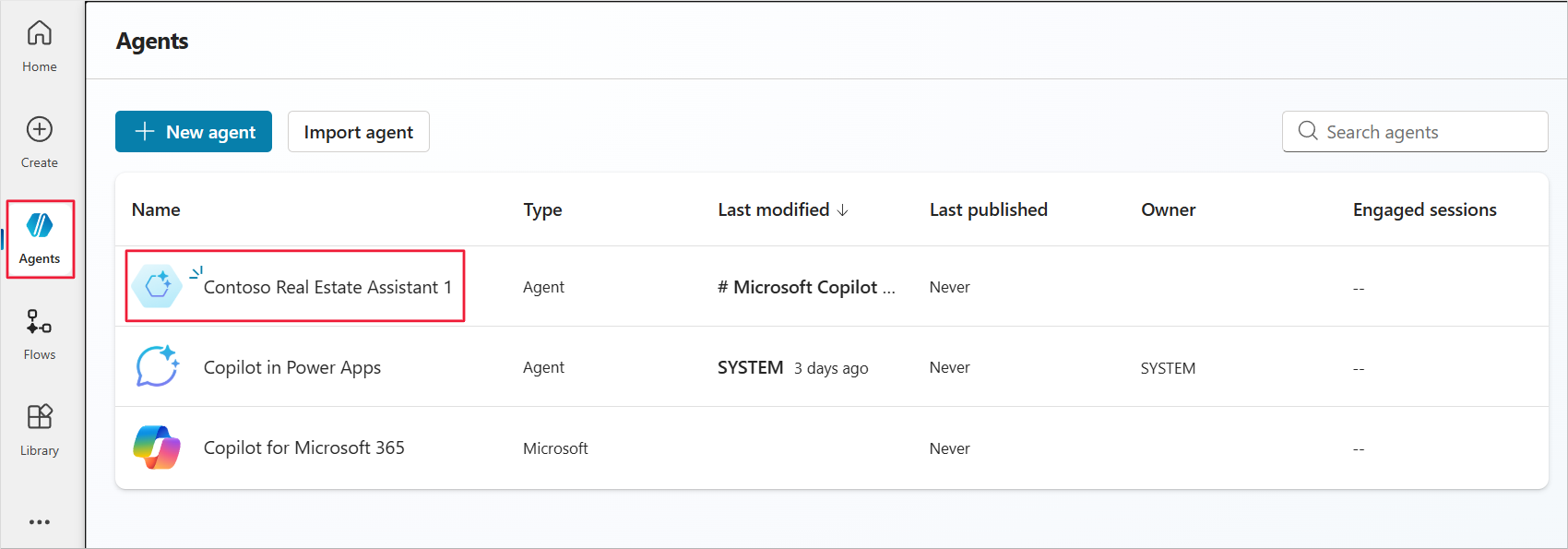 Screenshot of selecting a copilot.