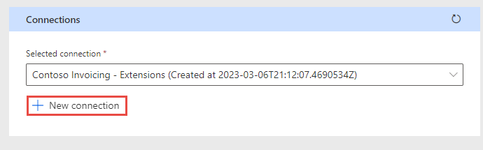 Screenshot of an arrow pointing to the add new connection button.