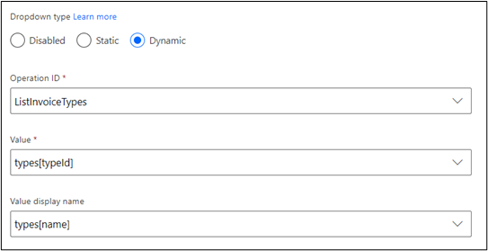 Screenshot of the properties of the query parameter.