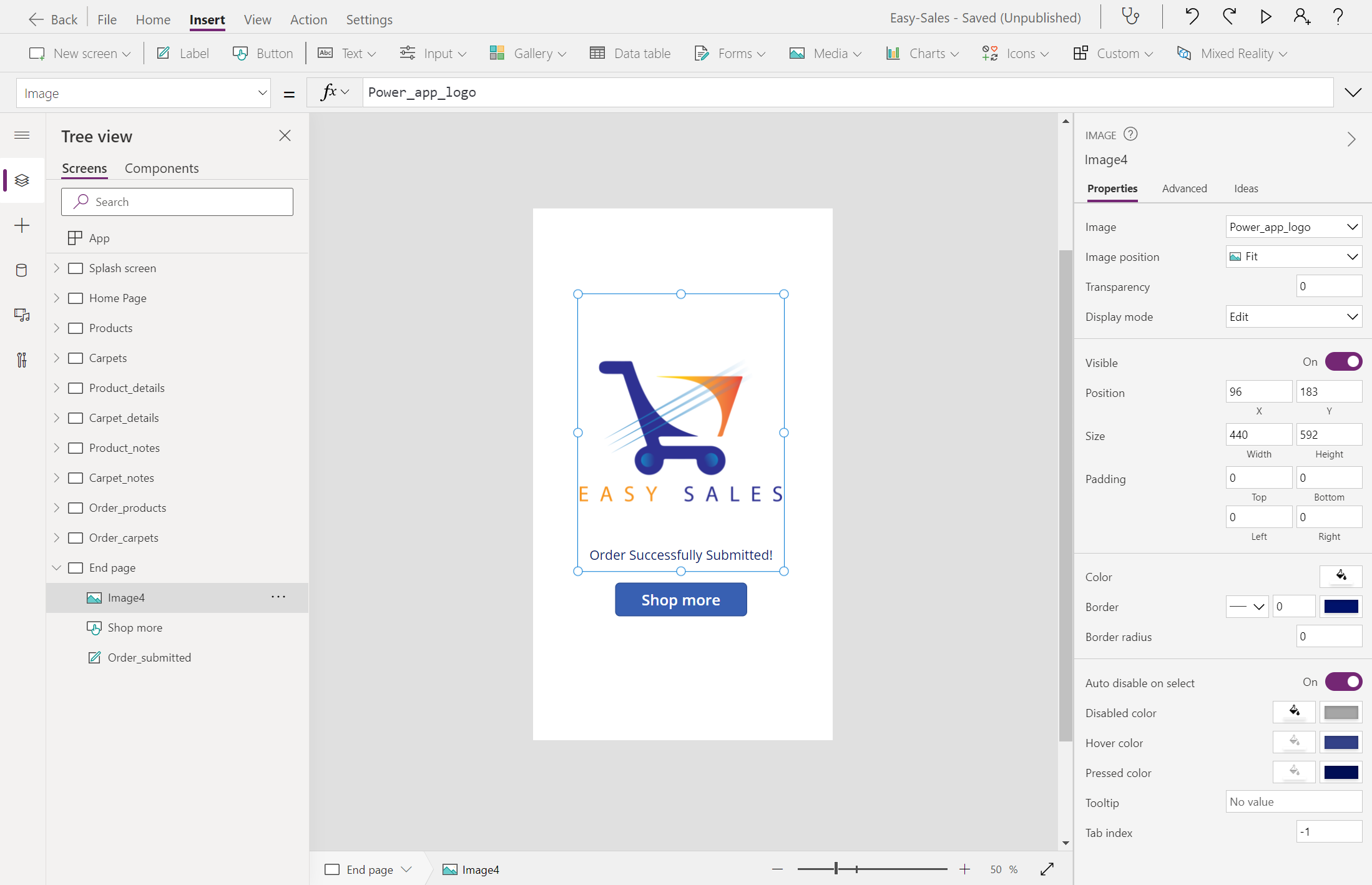 新增標誌檔案至影像元件的螢幕擷取畫面。