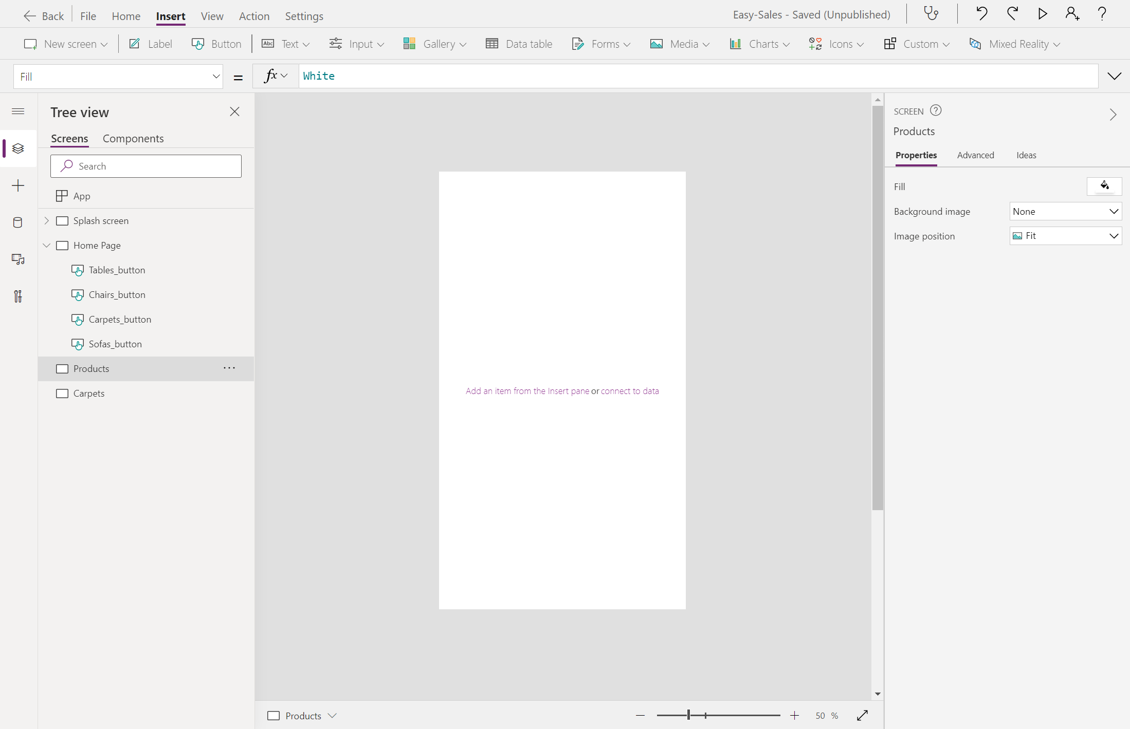 新增畫面的螢幕擷取畫面
