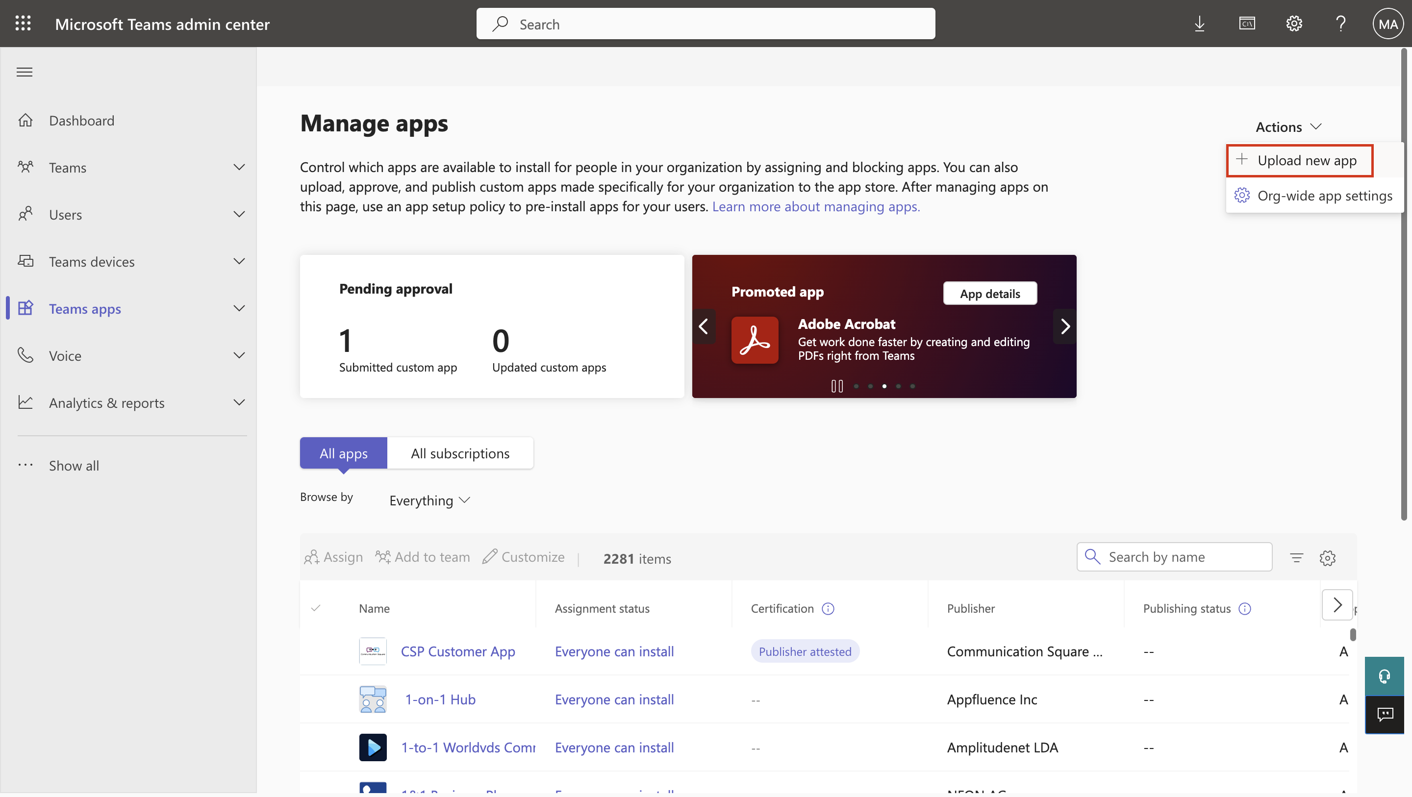 Screenshot of uploading the Store operations zip file.