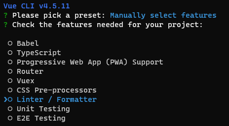 所選功能選項的螢幕擷取畫面。