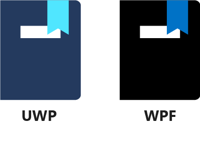 U W P 和 W P F 的技術標誌。