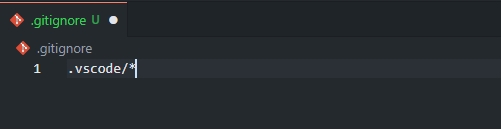 將 VS Code 資料夾新增至 .gitignore 動作的螢幕擷取畫面。