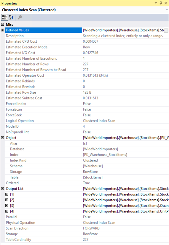 運算子屬性的螢幕快照。