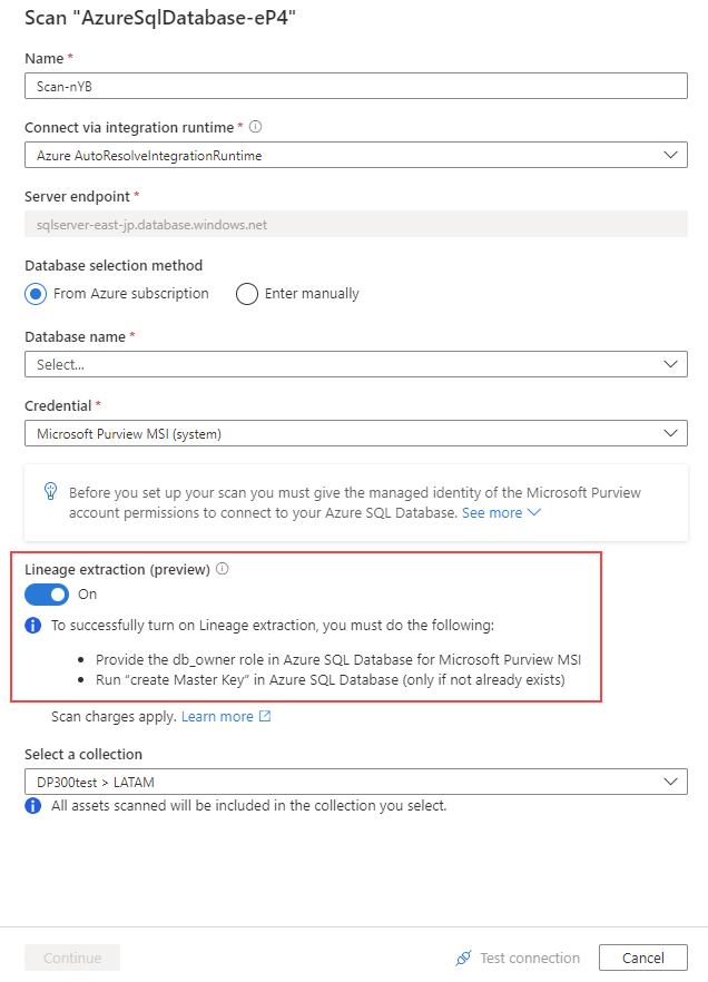 顯示建立具有譜系擷取的新掃描畫面的螢幕擷取畫面。