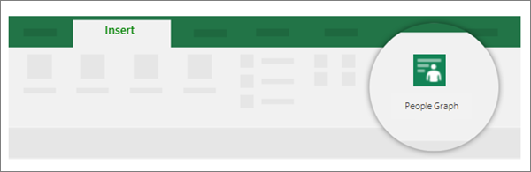 插入標籤上的人員圖表的螢幕快照。