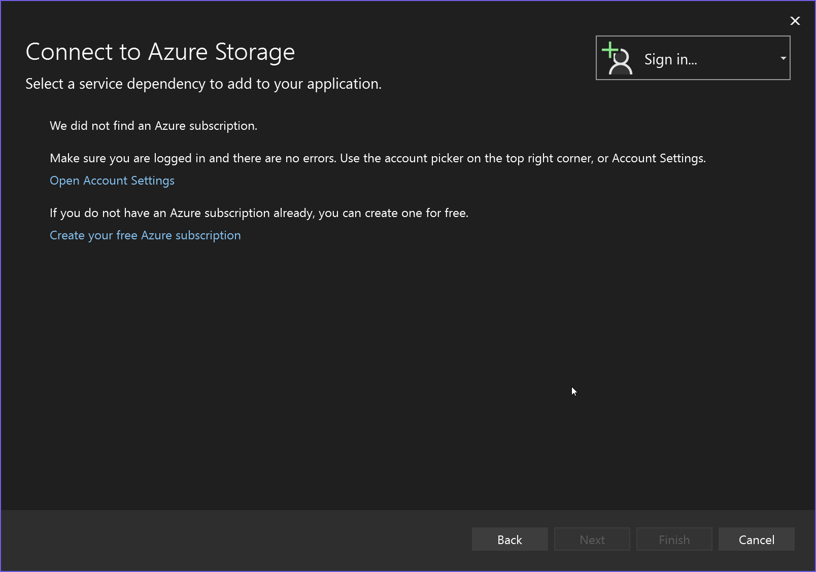 顯示已連接服務的登入畫面截圖。