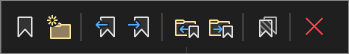 Screenshot of the Bookmarks toolbar in the Bookmarks window.
