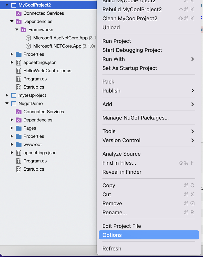 launchSettings.json 支援 - Visual Studio for Mac | Microsoft Learn
