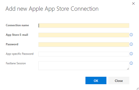 Apple App Store connection