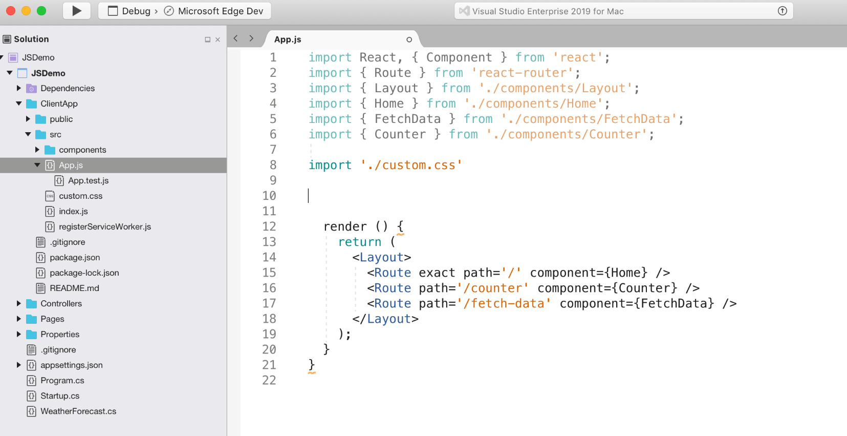 JavaScript IntelliSense in the new editor graphic