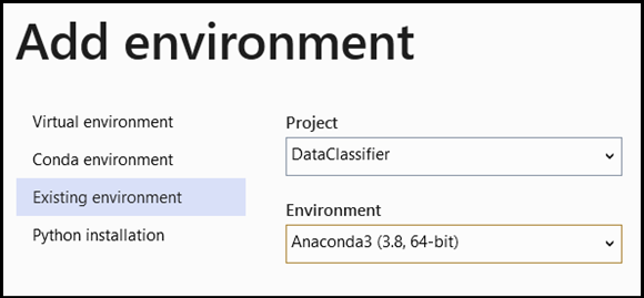 設定新的 Python 環境