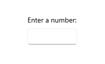 NumberBox 上方顯示為「輸入運算式:」的標頭。