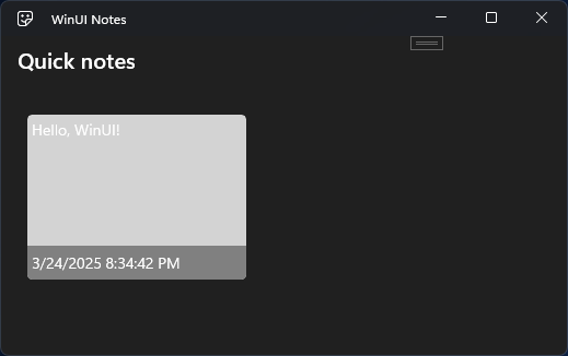 具有深色背景但淺灰色附註範本的附註應用程式 UI。