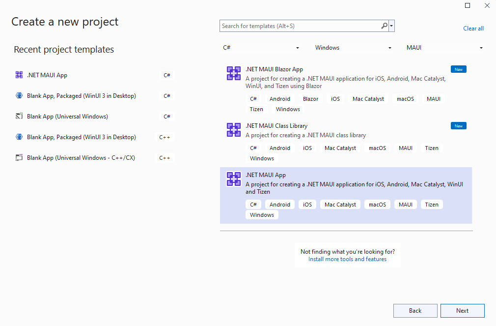 .NET MAUI 應用程式範本。