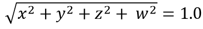 normalized quaternion 公式