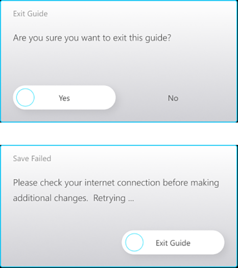 Microsoft Dynamics 365 Guides確認對話方塊