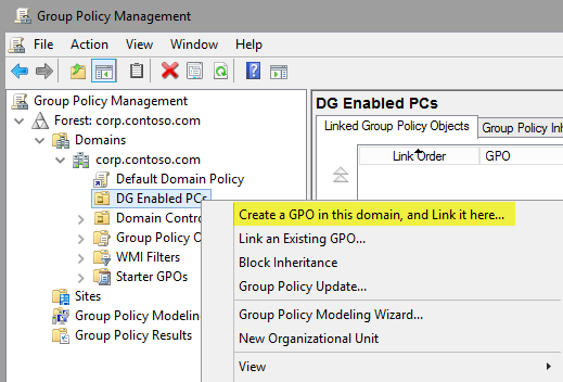 群組原則 管理]，建立 GPO。