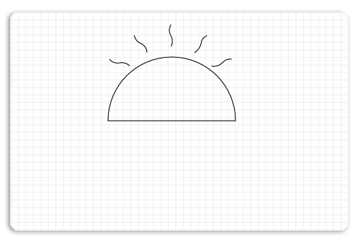 顯示太陽的弧形和子子曲線圖例