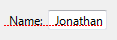 文字方塊左側文字對齊標籤的螢幕擷取畫面 
