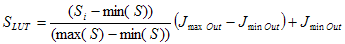 Shows the formula for S as a lightness mapping LUT.