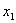 顯示上標 X （下標 1）。