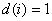 上標 d（i） 等於 1。