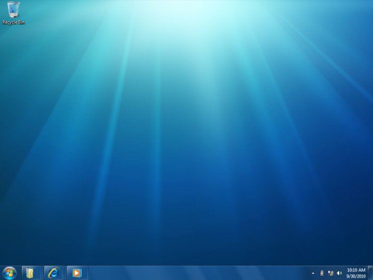 顯示 Windows 7 桌面的螢幕快照。