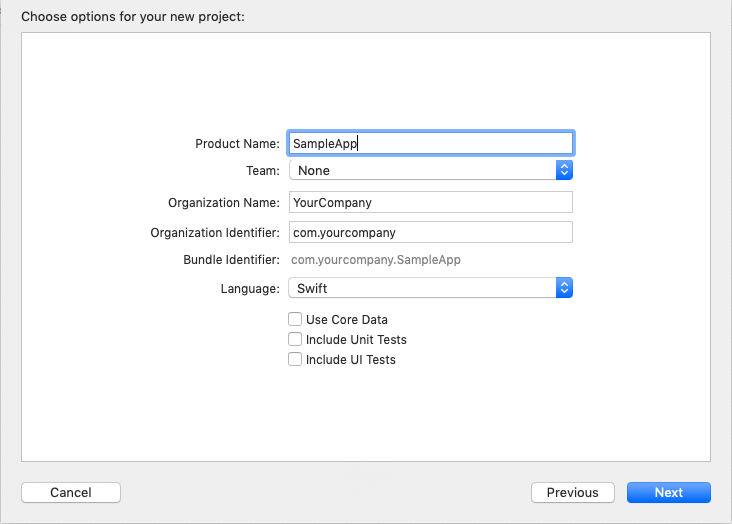 Step 3 Create a swift app step 3