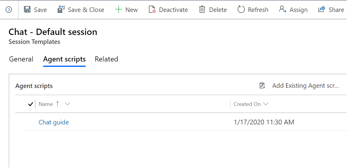 Associate an agent script Associate an agent script.