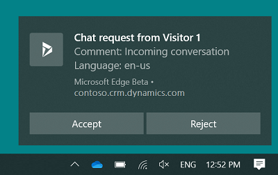 Desktop notification Desktop notification.