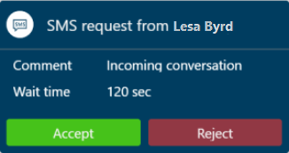Incoming SMS notification Incoming SMS notification.